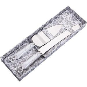 Cake Knife Server Set, Cake Cutlery Knife and Shovel with Craft Baroque